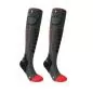 Preview: Savior beheizbare Ski-Socken Dublin - grau-rot