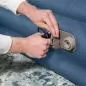 Preview: Bestway Fortech Snugable Top Air Mattres s with Built-in AC Pump 203x152x46 cm - grey