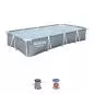 Preview: Bestway Steel Pro Rectangle Above Ground Pool Set 3.66 m x 2.01 m x 66 cm - grey
