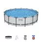 Preview: Bestway Steel Pro MAX Frame Pool Komplet t-Set 457 x 107 cm - grau