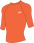 Preview: Speedo Printed Short Sleeve Rash Top Male Junior/Kids (6-16) - Boost Orange/Whit