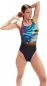 Preview: Speedo Placement Digital Leaderback Swimwear Female Adult - Black/Cobalt Pop/