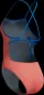 Preview: Speedo Solid Tie Back Swimwear Female Adult - Neon Coral-Lagoon Blue