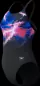 Preview: Speedo Placement Printed Leaderback Swimwear Female Adult - Electro Static- Black