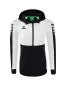 Preview: Erima Frauen Six Wings Trainingsjacke mit Kapuze - schwarz/weiß