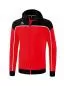 Preview: Erima CHANGE by erima Trainingsjacke mit Kapuze für Kinder - rot/schwarz/weiß