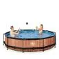 Preview: EXIT Wood Pool 360x76cm with filter pump - brown