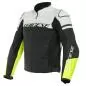 Preview: Dainese Leather jacket AGILE - black matt-white-yellow fluo