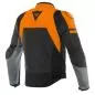 Preview: Dainese Leather jacket AGILE - black matt-orange-grey