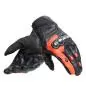 Preview: Dainese Leather Gloves Carbon 4 short black-fluo red