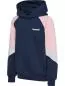 Preview: Hummel Hmljr Loose Blocked Hoodie - Dress Blue/Roseate Spoonbill