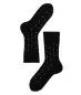 Preview: Lenz Longlife socks men 2er Pack - black/grey-white dots