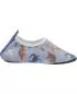 Preview: Playshoes Barfuß-Schuh Dino allover - blau
