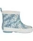 Preview: Playshoes Gummistiefel Halbschaft Blumen - petrol