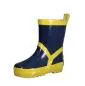 Preview: Playshoes Gummistiefel uni - marine/gelb