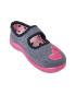 Preview: Playshoes Hausschuh Herz - jeansblau