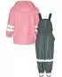 Preview: Playshoes Regen-Set Latzhose Basic - rosa