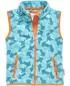 Preview: Playshoes Fleece-Weste Pfeile Camouflage - petrol