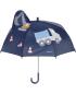 Preview: Playshoes 3D Regenschirm Baustelle - marine