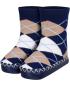 Preview: Playshoes Hüttenschuh Karo - marine