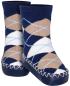 Preview: Playshoes Hüttenschuh Karo - marine