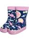Preview: Playshoes Hüttenschuh Bonbons - marine/rosa