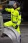 Preview: rukka Montreal Soft Shell Jacke EN ISO 20471 Kl. 2 fluorescent lemon/ navy