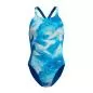 Preview: Speedo Printed Powerback Swimwear Female Adult - Ocean Wash- Lagoon Blue