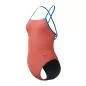 Preview: Speedo Solid Tie Back Swimwear Female Adult - Neon Coral-Lagoon Blue