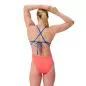 Preview: Speedo Solid Tie Back Swimwear Female Adult - Neon Coral-Lagoon Blue