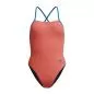 Preview: Speedo Solid Tie Back Swimwear Female Adult - Neon Coral-Lagoon Blue