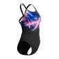 Preview: Speedo Placement Printed Leaderback Swimwear Female Adult - Electro Static- Black