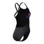 Preview: Speedo Placement Printed Leaderback Swimwear Female Adult - Electro Static- Black