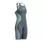 Preview: Speedo LZR Intent 2.0 OPBK Kneeskin Race Female Adult - Grey Lead/Acadia Blue/Hyper Yellow - Mai