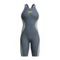 Preview: Speedo LZR Intent 2.0 CDBK Kneeskin Race Female Adult - Grey Lead/Acadia Blue/Hyper Yellow - Mai