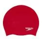Preview: Speedo Plain Moulded Silicone Junior Swim Caps - Red