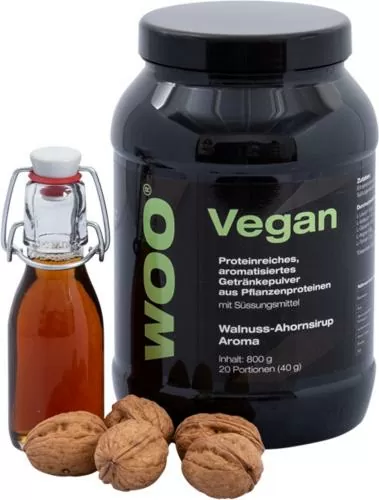 WOO Vegan Protein Walnuss Ahornsirup/Dose 800g