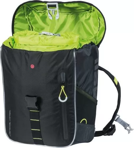 Basil Fahrradrucksack Miles Nordlicht schwarz-lime
