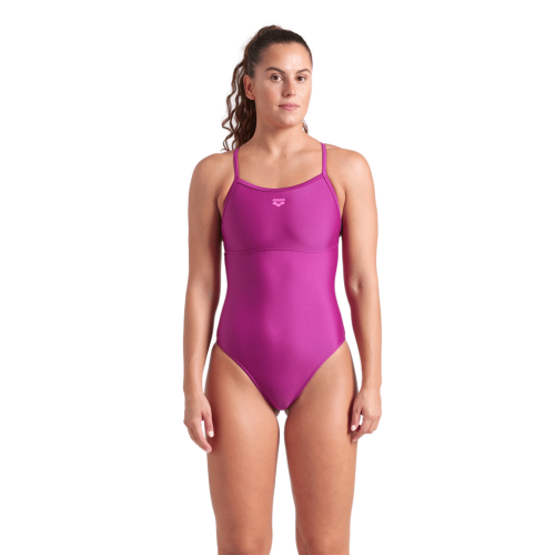Preview: Arena Damen Arena Solid Swimsuit Lightdrop Back B VIOLETT