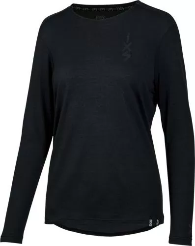 iXS Damen Flow Merino Langarm Jersey schwarz