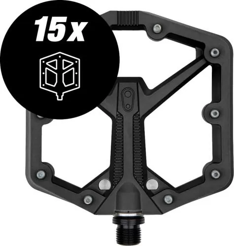 Crankbrothers Pedal Stamp 1 large schwarz Gen 2 15er Box