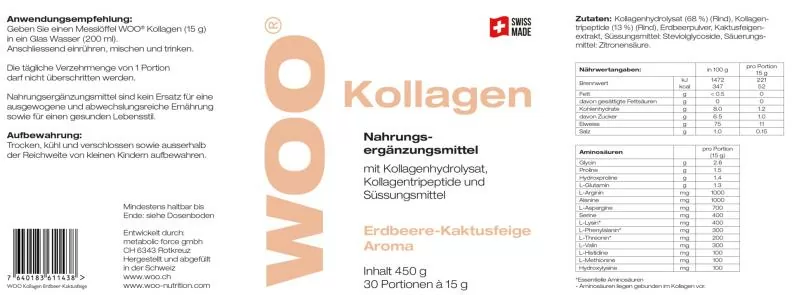 WOO Kollagen Erdbeer Kaktusfeige