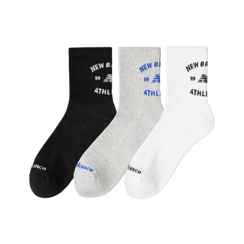Preview: New Balance Graphics QTR Crew Socks 3 Pack MEHRFARBIG