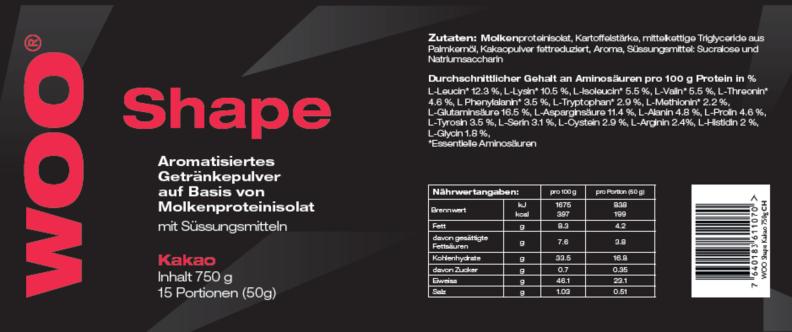 Preview: WOO Shape Kakao/Dose 750g