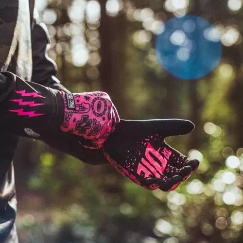 Muc-Off Lightweight Mesh Ride Gloves - Pink pink S
