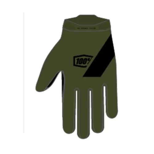 100% Ridecamp Gloves - army/black XL
