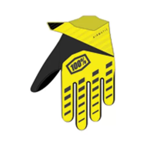 100% Handschuhe Airmatic Youth - fluo gelb-schwarz KM