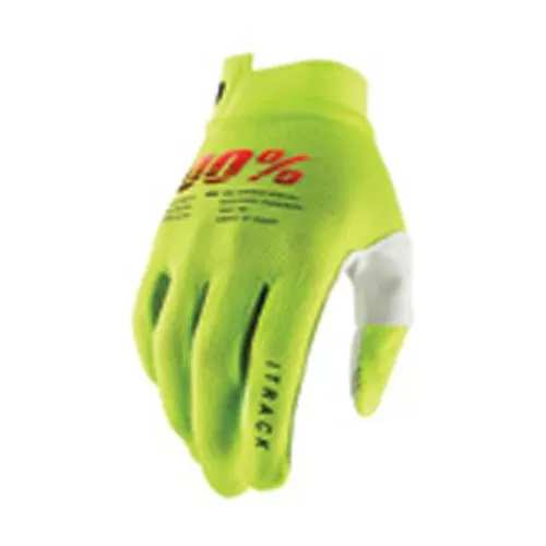 100% Handschuhe iTrack Youth - fluo gelb KM