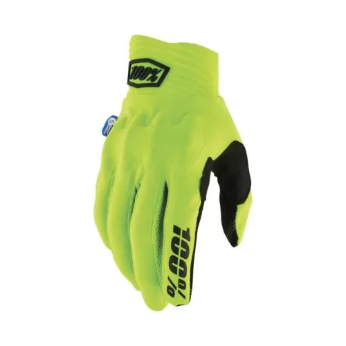 100% COGNITO SMART SHOCK Gloves fluo yellow M
