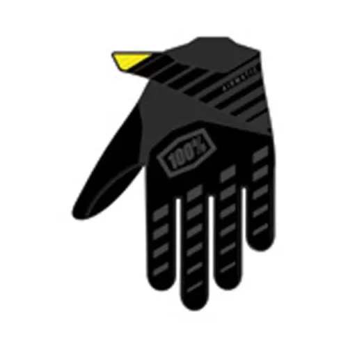 100% Airmatic Handschuhe - schwarz-charcoal L